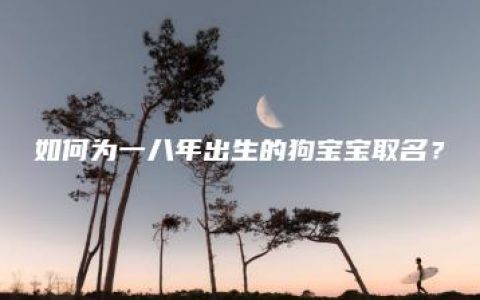 如何为一八年出生的狗宝宝取名？