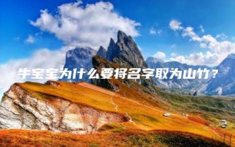 牛宝宝为什么要将名字取为山竹？