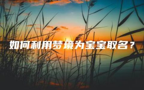 如何利用梦境为宝宝取名？