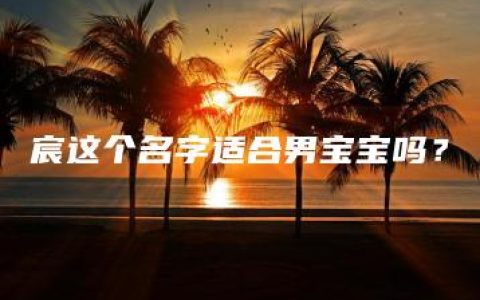 宸这个名字适合男宝宝吗？