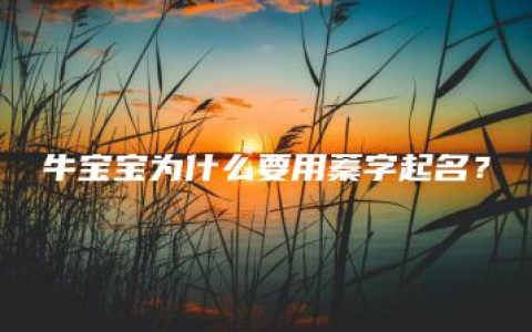 牛宝宝为什么要用蓁字起名？