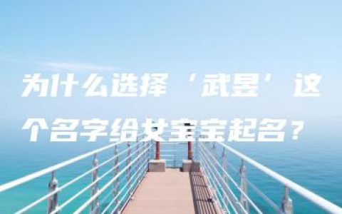 为什么选择‘武昱’这个名字给女宝宝起名？