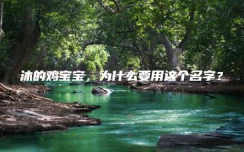 沐的鸡宝宝，为什么要用这个名字？