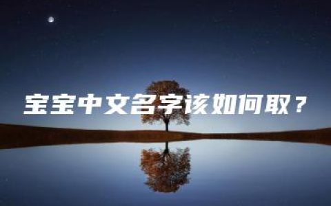 宝宝中文名字该如何取？