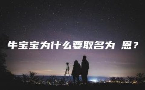 牛宝宝为什么要取名为莯恩？