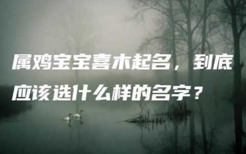 属鸡宝宝喜木起名，到底应该选什么样的名字？