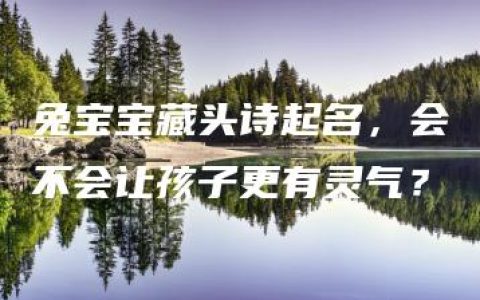 兔宝宝藏头诗起名，会不会让孩子更有灵气？