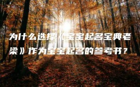 为什么选择《宝宝起名宝典老梁》作为宝宝起名的参考书？