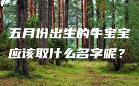 五月份出生的牛宝宝应该取什么名字呢？