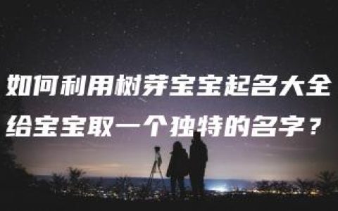 如何利用树芽宝宝起名大全给宝宝取一个独特的名字？