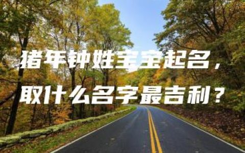 猪年钟姓宝宝起名，取什么名字最吉利？