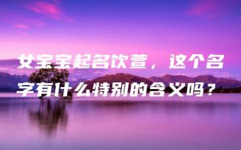 女宝宝起名饮萱，这个名字有什么特别的含义吗？