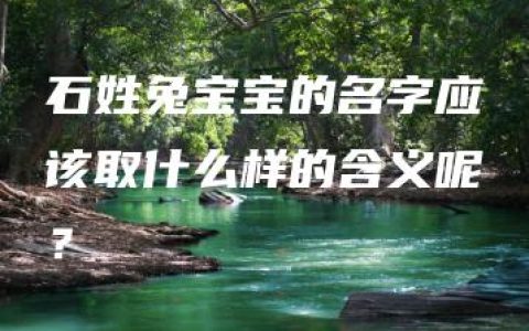 石姓兔宝宝的名字应该取什么样的含义呢？