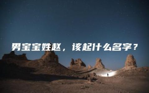 男宝宝姓赵，该起什么名字？