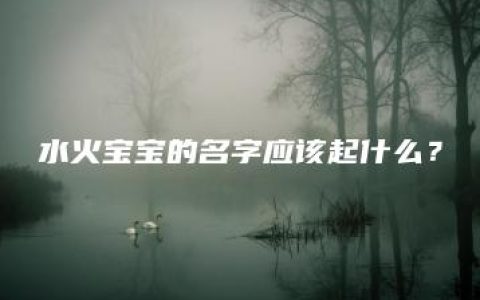 水火宝宝的名字应该起什么？