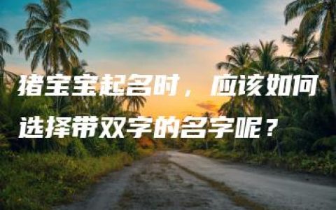 猪宝宝起名时，应该如何选择带双字的名字呢？