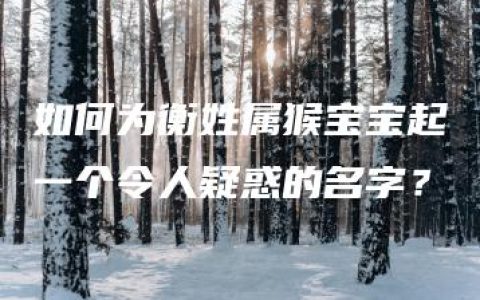 如何为衡姓属猴宝宝起一个令人疑惑的名字？