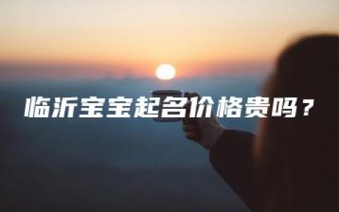 临沂宝宝起名价格贵吗？