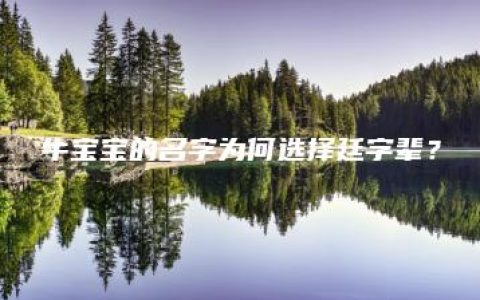 牛宝宝的名字为何选择廷字辈？