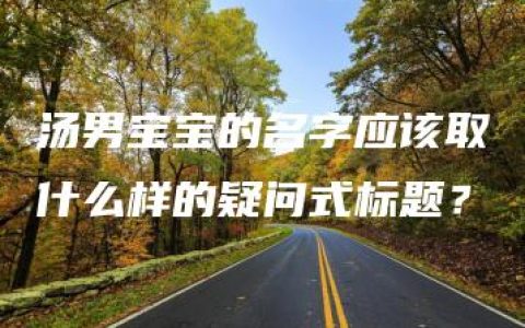 汤男宝宝的名字应该取什么样的疑问式标题？