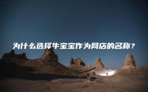 为什么选择牛宝宝作为网店的名称？