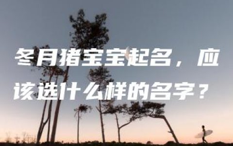 冬月猪宝宝起名，应该选什么样的名字？