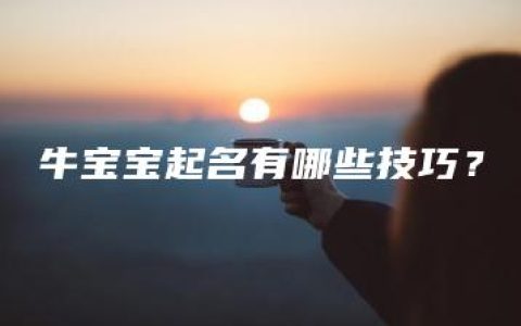 牛宝宝起名有哪些技巧？