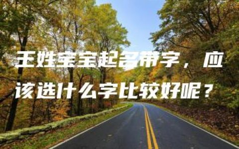 王姓宝宝起名带字，应该选什么字比较好呢？