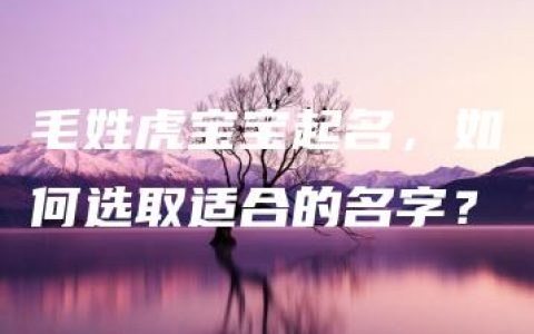 毛姓虎宝宝起名，如何选取适合的名字？