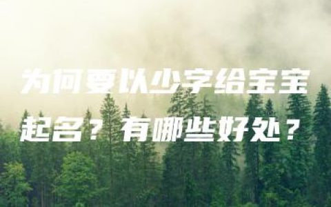 为何要以少字给宝宝起名？有哪些好处？