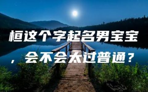 桓这个字起名男宝宝，会不会太过普通？