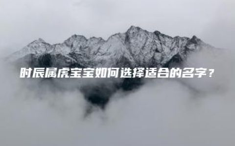 时辰属虎宝宝如何选择适合的名字？