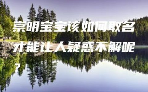 崇明宝宝该如何取名才能让人疑惑不解呢？