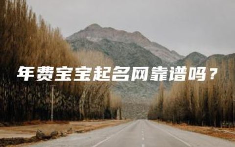 年费宝宝起名网靠谱吗？