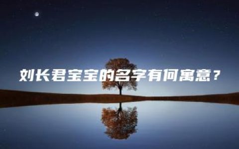 刘长君宝宝的名字有何寓意？