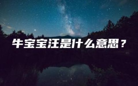 牛宝宝汪是什么意思？