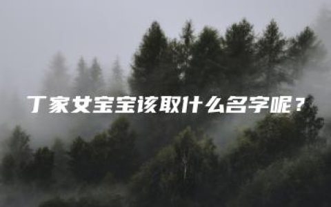 丁家女宝宝该取什么名字呢？