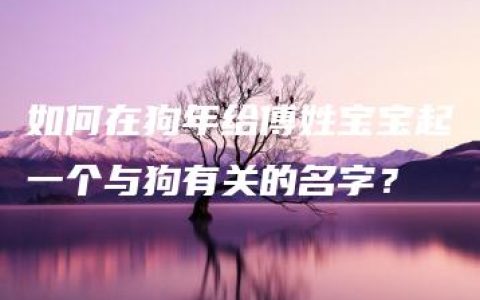 如何在狗年给傅姓宝宝起一个与狗有关的名字？