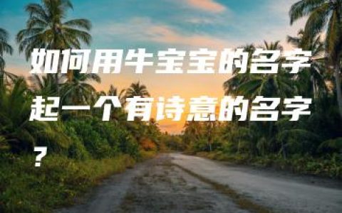 如何用牛宝宝的名字起一个有诗意的名字？