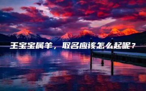 王宝宝属羊，取名应该怎么起呢？