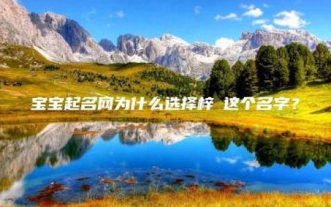 宝宝起名网为什么选择梓晞这个名字？