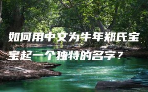 如何用中文为牛年郑氏宝宝起一个独特的名字？