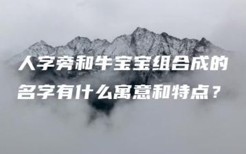 人字旁和牛宝宝组合成的名字有什么寓意和特点？