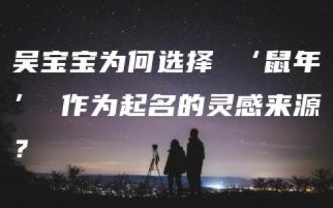 吴宝宝为何选择 ‘鼠年’ 作为起名的灵感来源？