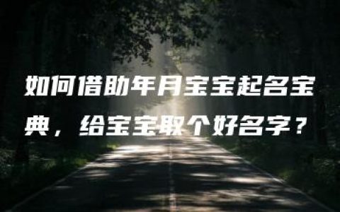 如何借助年月宝宝起名宝典，给宝宝取个好名字？