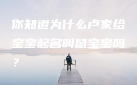 你知道为什么卢家给宝宝起名叫鼠宝宝吗？