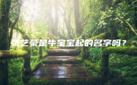 张艺豪是牛宝宝起的名字吗？