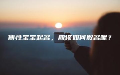 傅性宝宝起名，应该如何取名呢？