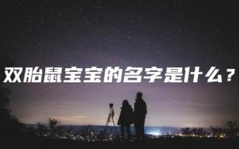 双胎鼠宝宝的名字是什么？