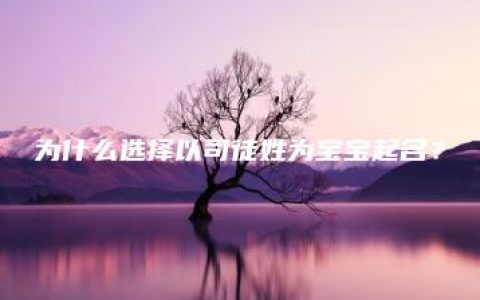 为什么选择以司徒姓为宝宝起名？